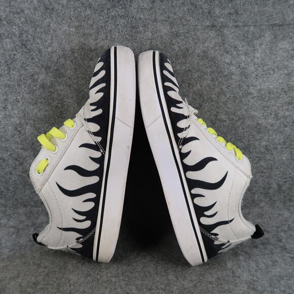 Heelys Shoes Kids Youth 4 Wheeled Sneakers Skate Pro 20 Print Flames Lace Up - Picture 12 of 15